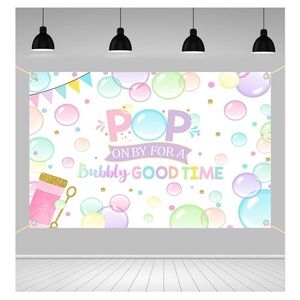 Pop On by for A Bubbly Good Time Backdrop, 5 x 7,
